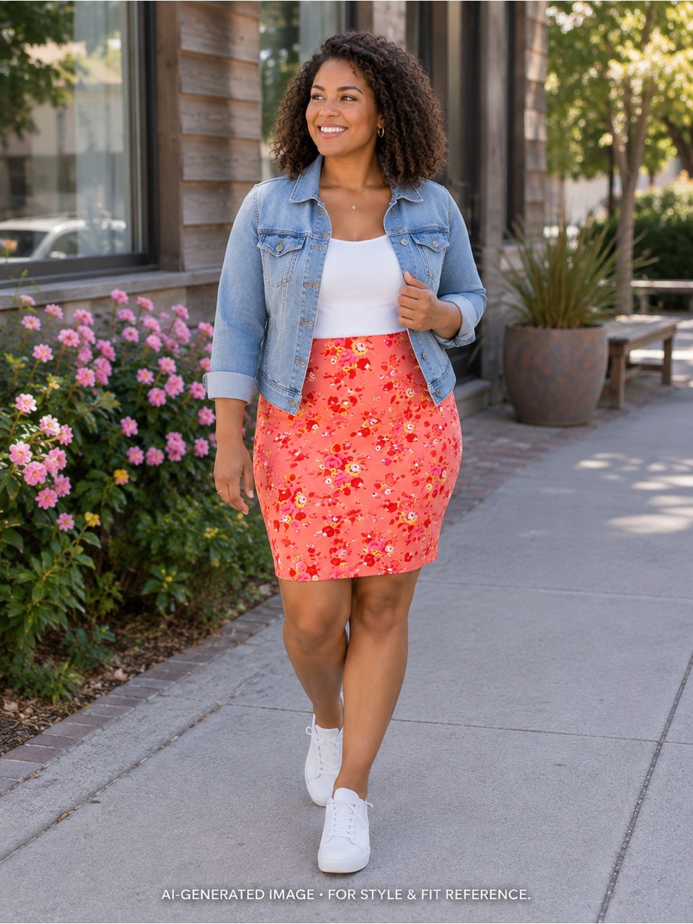 Lularoe Cassie Yellow Pink Orange Red Pencil Skirt